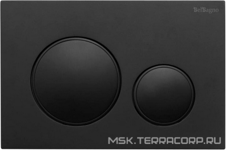 Кнопка двойного смыва для инсталляции подв. унитаза, только для инстал. арт.BB-101-M, BB-109-M-C, BB-101-M-BR, BB-101-M-BC,(цв.черный мат),BelBagno ZZ BelBagno Универсал BB-17C-NERO.M