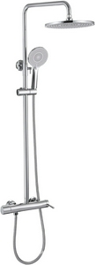Смеситель для душа, со стационарным верхним душем d25см., шланг, лейка, кронштейн в компл., (цв. хром),  ZZ Abber Emotion AF8816