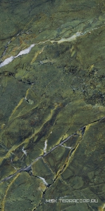 Керамогранит для пола и стены Ariostea Ultra Marmi Verde Karzai Lucidato (Shiny) 6 mm 75x150 UM6L157637