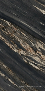 Керамогранит для пола и стены Ariostea Ultra Marmi Tropical Black Luc Shiny 6 mm 75x150 UM6L157674