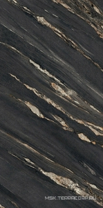 Керамогранит для пола и стены Ariostea Ultra Marmi Tropical Black Luc Shiny 6 mm 75x150 UM6L157674