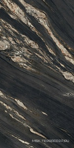 Керамогранит для пола и стены Ariostea Ultra Marmi Tropical Black Luc Shiny 6 mm 75x150 UM6L157674