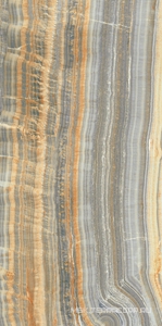 Керамогранит для пола и стены Ariostea Ultra Onici Grey Onyx Vein Cut Lev Silk 6 мм 75x150 UO6SK157557