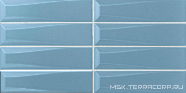 Керамическая плитка для стены APE Ceramica Three-D Pyramid Blue 5x20 A037237