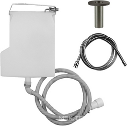 Система сбора воды для шланга ручного душа, монтируемого на борт ванны, (цв.Black Metal BrushedPVD), Gessi ZZ