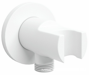 Кронштейн для душа, совмещённый со шланговым подсоединением, 1/2, (цв.белый), Mindel ZZ