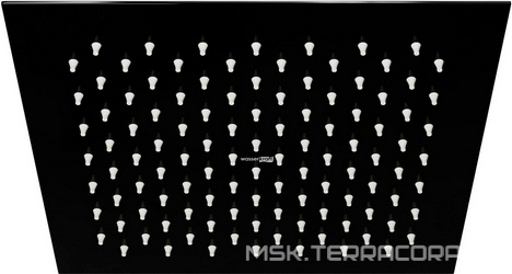 Верхняя лейка для душа квадратная, цвет черный ZZ