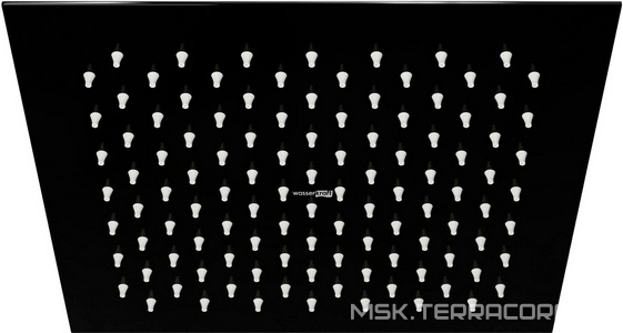 Верхняя лейка для душа квадратная, цвет черный ZZ Wasserkraft Универсал A199