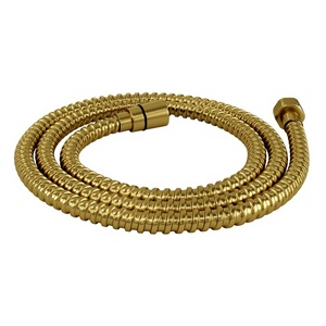 Шланг для душа 150 см, ПВХ, стальная оплетка, цв. матовое золото, ZZ Wasserkraft Aisch A194