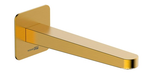 Настенный излив для ванны встраиваемый , 222 мм, цв. золото ZZ