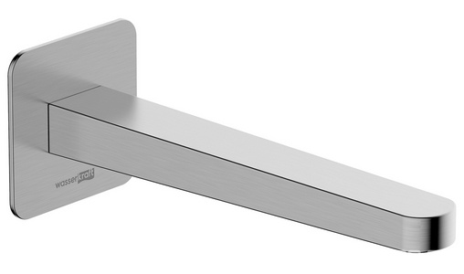 Настенный излив для ванны встраиваемый , 222 мм, цв. никель ZZ Wasserkraft Tauber A298