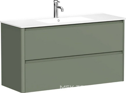 Тумба под раковину, с двумя выкатными ящиками, 1190х460хh635мм, без раковины, (цв.олива матовый),  ZZ Allen Brau Gravity 1.370011.CGM