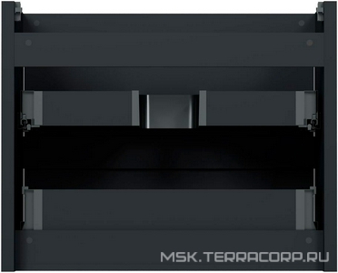 Тумба под раковину, с двумя выкатными ящиками, 790х460хh635мм, без раковины, (цв.антрацит  матовый),  ZZ Allen Brau Gravity 1.370009.AM