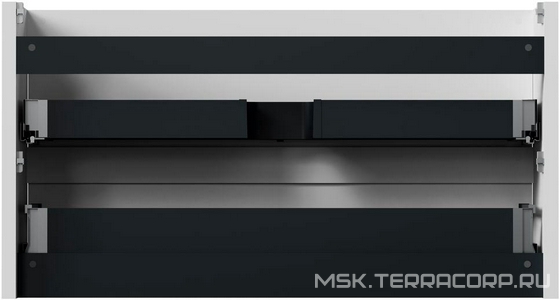 Тумба под раковину, с двумя выкатными ящиками, 1190х460хh635мм, без раковины, (цв.белый матовый),  ZZ Allen Brau Gravity 1.370011.WM