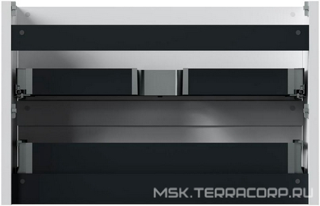 Тумба под раковину, с двумя выкатными ящиками,990х460хh635мм, без раковины, (цв.белый матовый),  ZZ Allen Brau Gravity 1.370010.WM