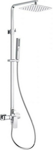 Смеситель для душа, со стационарным верхним душем 300х300мм., душевая лейка, шланг в компл., (цв.хром),  Allen Brau Infinity 5.21012-00