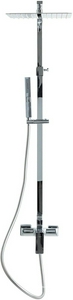 Смеситель для душа, со стационарным верхним душем 300х300мм., душевая лейка, шланг в компл., (цв.хром),  Allen Brau Infinity 5.21012-00