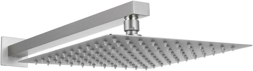 Душ верхний, стационарный, квадратный 250х250мм, G 1/2, антикальц., стеновой кронштейн 380мм, (латунь цв.никель браш.),  ZZ Allen Brau Infinity 5.21019-BN