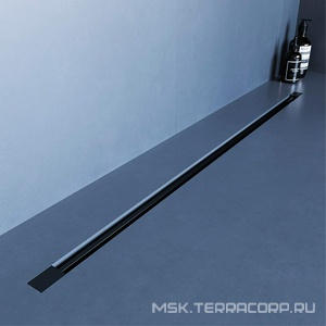 Трап для душа  600мм, обрезной, готов к-т, сифон d50мм, затвор сухой/гидро, (цв.черный), RGW SDR-50B ZZ RGW Универсал 76215060-04