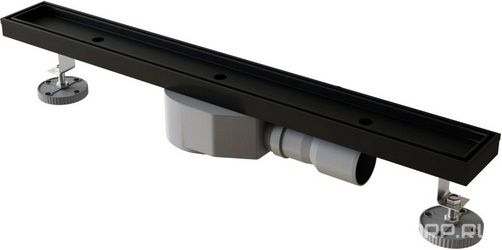 Трап для душа 1200 мм под плитку, выпуск гориз.50мм, цв.черный, RGW ZZ