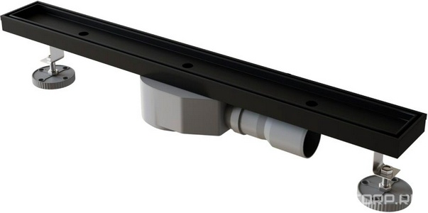 Трап для душа 1200 мм под плитку, выпуск гориз.50мм, цв.черный, RGW ZZ RGW Walk In 21210812-014