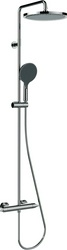 Смеситель-термостат для душа, со стационарным верхним душем d280мм., душевая лейка 140мм, шланг в компл., (цв.хром), Apice ZZ