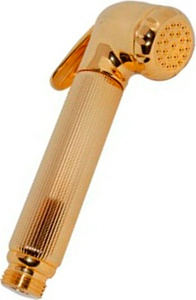 Лейка гигиенического душа, с нажимным механизмом, БЕЗ шланга и кронштейна, (латунь цв.золото),  ZZ Bossini Nikita B00650 021