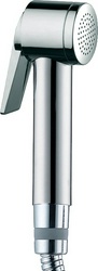 Лейка гигиенического душа, с нажимным механизмом, (пластик ABS цв.хром), Paloma Flat ZZ