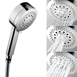 Лейка для душа, ручная, 3 вида струи, (цв.хром), KIRA Bossini