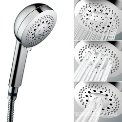 Лейка для душа, ручная, 3 вида струи, (цв.хром), RONDA Bossini