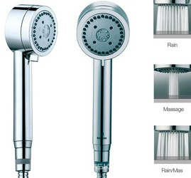 Лейка для душа, ручная, 3 вида струи, (цв.хром), CYLINDRICA/3 Bossini ZZ