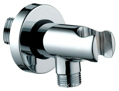 Кронштейн для душа, с выходом воды 1/2 для подключения душа, круглая розетка, (цв. хром), Bossini ZZ Bossini Универсал C12000 030