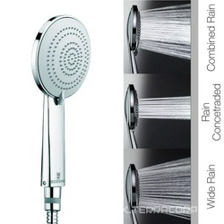 Лейка для душа, ручная, 3 вида струи, (цв.хром), MIXA/3 d 110 mm, Bossini ZZ