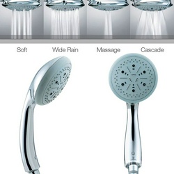 Лейка для душа, ручная, 4 вида струи, (цв.хром), OCEAN4-GOM Bossini ZZ