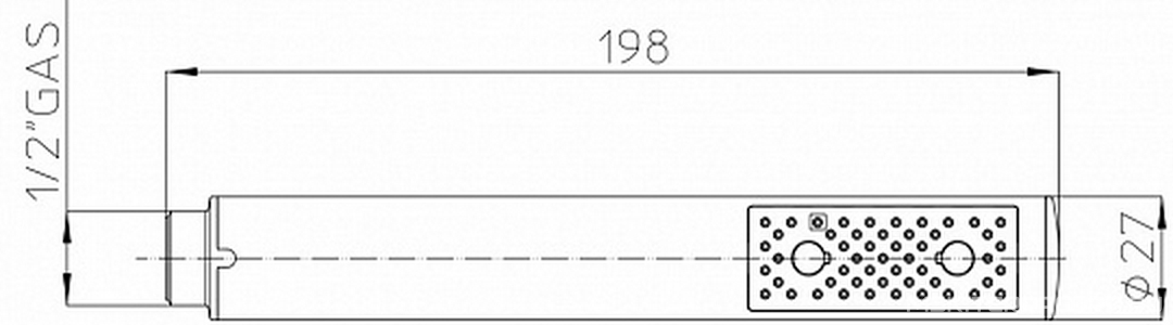 Лейка для душа, ручная, 1 вид струи, (цв.хром),  Bossini ZZ Bossini Zen B00250.030