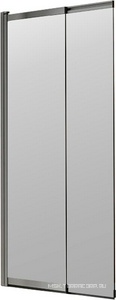 Душевая шторка на ванну, раздвижная, правая/левая, 1000(607-990)хh1400мм, (профиль цв.вороненая сталь, стекло прозрачное 5мм), Vincea ZZ Vincea Универсал VSB-1E100CLGM