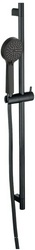 Душевой гарнитур: штанга 800мм, лейка, шланг 1500мм, (цв.черный матовый),  ZZ Allen Brau Eclipse 5.E1008-31
