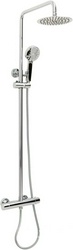 Смеситель-термостат для душа, со стационарным верхним душем d200мм., душевая лейка, шланг в компл., (цв.хром),  3.0 ZZ Allen Brau Eclipse 5.E1A11-00