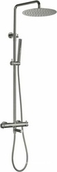 Смеситель для ванны/душа, со стационарным верхним душем d300мм., поворотный излив, душевая лейка, шланг в компл., (цв.никель браш.),  ZZ Allen Brau Priority 5.31T10-BN
