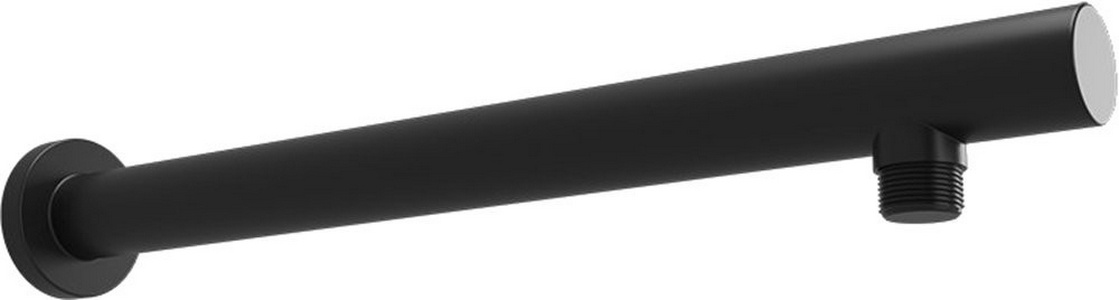 Кронштейн для верхнего душа, стеновой, 350(400)мм, круглый, с подводом воды 1/2, (цв.черный матовый PVD), Paini ZZ Paini Универсал 50PZ745TT35