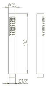 Лейка ручн.душа, (цв.хром), Arena, LeMans, Paini ZZ Paini Универсал 92CR155