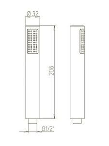 Лейка ручн.душа, (цв.хром), Pixel, Morgana, Pad, Paini ZZ Paini Универсал 81CR155