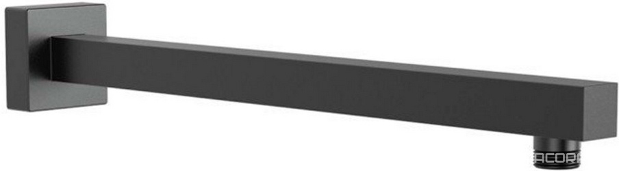 Кронштейн для верхнего душа, стеновой, 400мм, квадр., с подводом воды 1/2, (цв.черный браш.PVD), Paini ZZ Paini Универсал 50PZ745QQ40