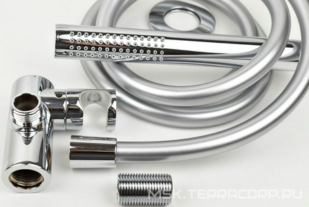 Душевой гарнитур, кругл., кронштейн совмещ.со шланговым соед., лейка д/д ручн., шланг 170см, (цв.хром), Paini ZZ Paini Универсал 53CR440TTP4