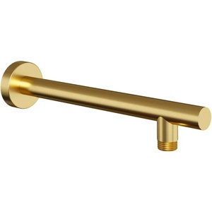 Кронштейн для верхнего душа, стеновой, 300(350)мм, круглый, с подводом воды 1/2, (цв.брашированное золото PVD), Paini ZZ Paini Универсал 50PJ745TT35