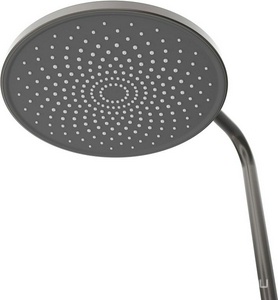 Смеситель для ванны, со стационарным верхнем душем d23см., душевая лейка, шланг в компл., (цв.оружейная сталь), Relax ZZ Cezares relax RELAX-CVD-GM