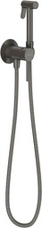 Смеситель совмещённый с гигиеническим душем, готовый комплект: лейка, шланг, скрытая часть, (цв.оружейная сталь),  ZZ Aqueduto PUREZA PUR0245