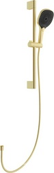 Душевой гарнитур: штанга, лейка, шланг, (цв.шлифованное золото),  ZZ Aqueduto Chuva CHU0650