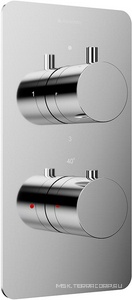 Смеситель термостат для душа встраиваемый в стену, на 3 потребителя, (цв.хром),  ZZ Aqueduto Aceno ACE0300