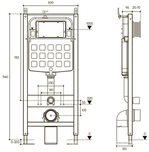 Компл.: унитаз подв.,безободк,Tornado 480х360мм, цв.белый гл, сиденье с микролиф,, инстал. д/унит., крепёж, клавиша смыва Circulo цв.белый,  ZZ Aqueduto Cone AQDS119T